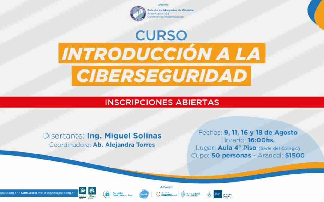 Ciberseguridad. Curso de Introducción a la Ciberseguridad en el Colegio de Abogados